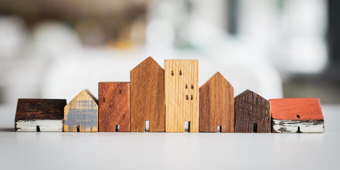 a group of wooden buildings