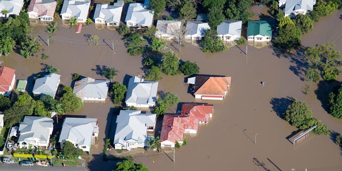 aerial view of a neighborhood